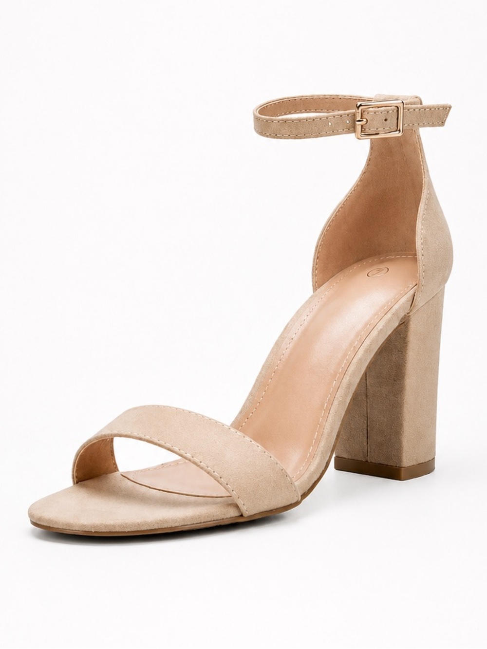 COASIS Nude Block Heel Ankle Strap Sandals
